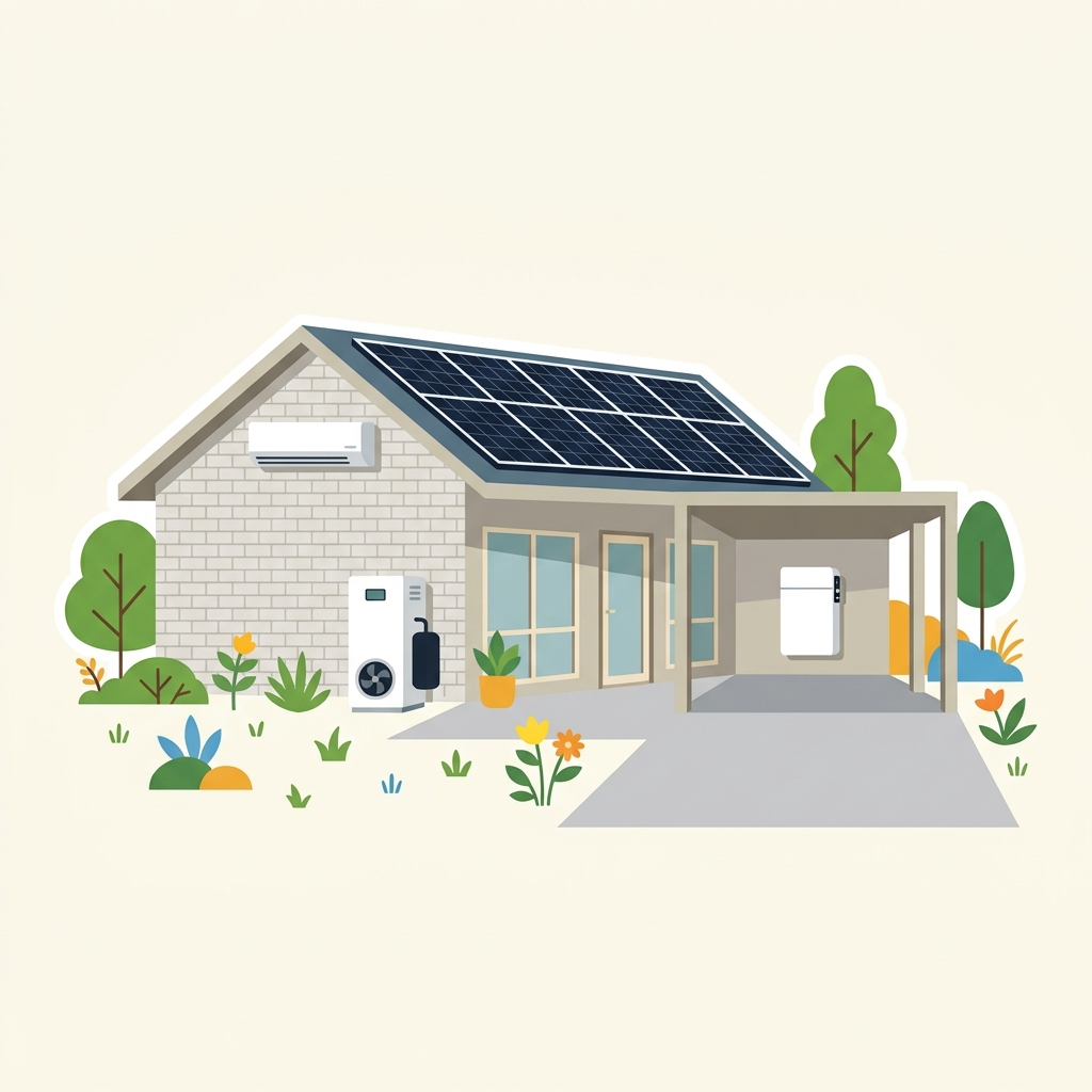 A fully electric Victorian home with solar, battery, heat pump and air conditioning